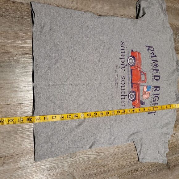 Simply Southern Raised Right Americana Graphic Tee Shirt Womens Medium - Picture 7 of 7